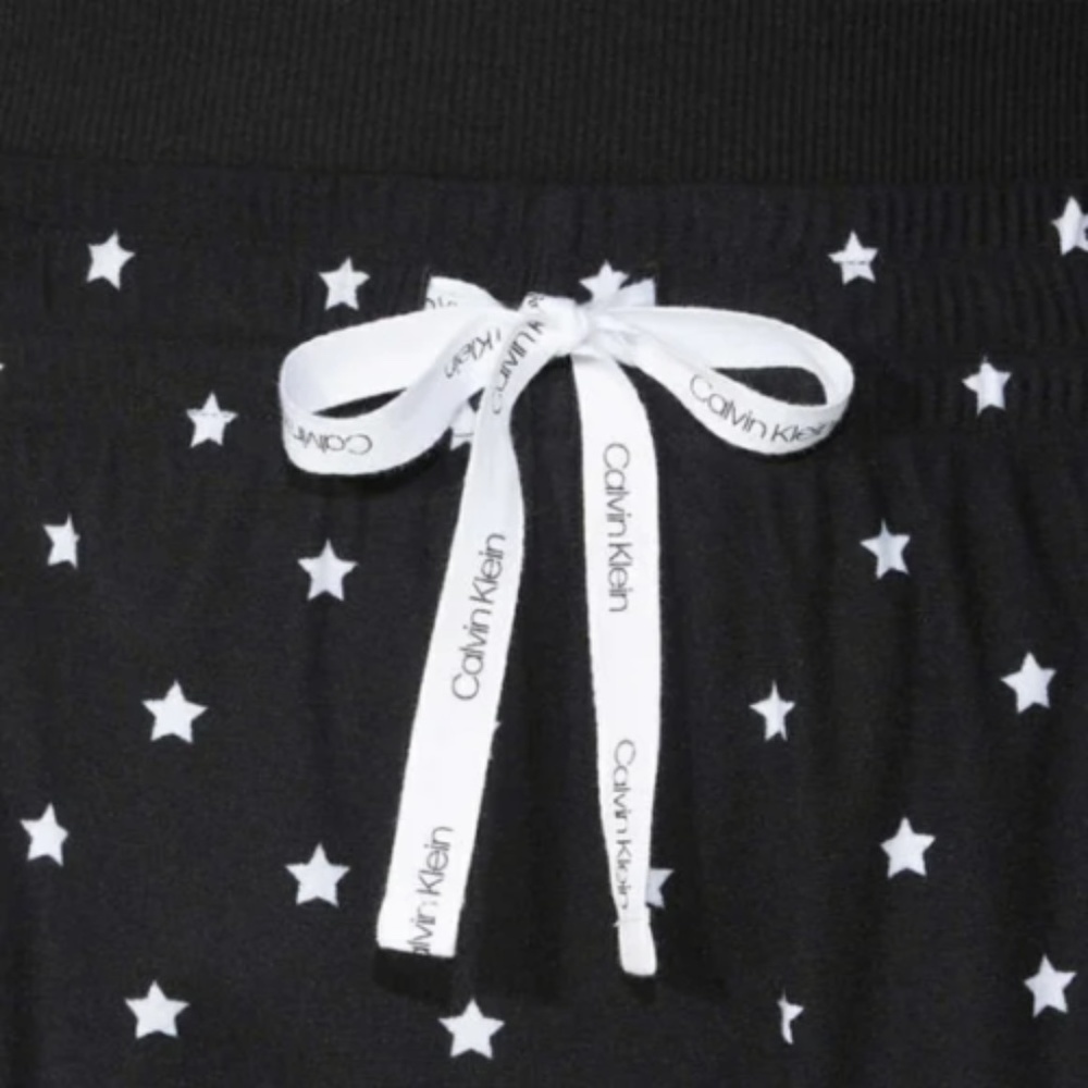 NWT CALVIN KLEIN Black Fleece Two Piece Pajama Pant Set Sz S - Picture 4 of 4
